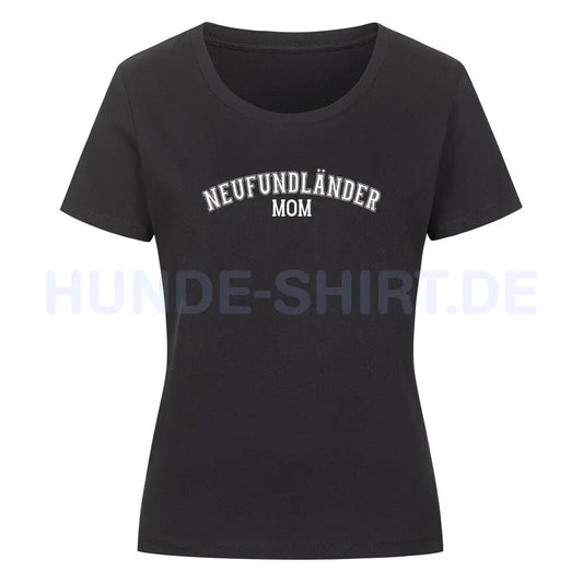 Premium Organic Damen-Shirt "Neufundländer - MOM" Schwarz – hunde-shirt.de