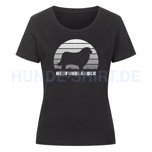 Premium Organic Damen-Shirt "Neufundländer S" Schwarz – hunde-shirt.de