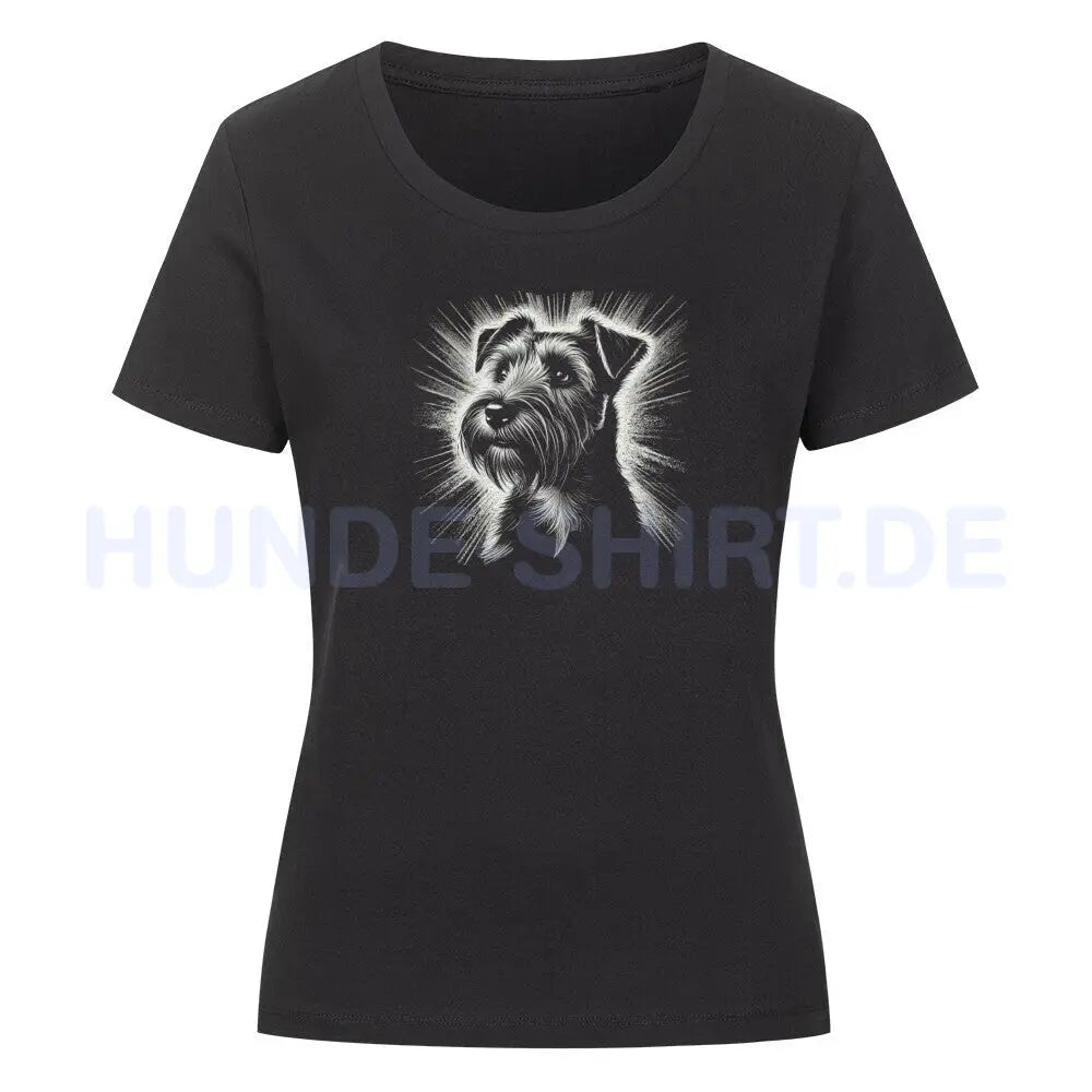 Premium Organic Damen-Shirt "Norfolk - Shine" Schwarz – hunde-shirt.de