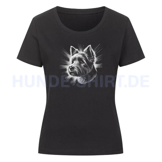 Premium Organic Damen-Shirt "Norwich - Shine" Schwarz – hunde-shirt.de