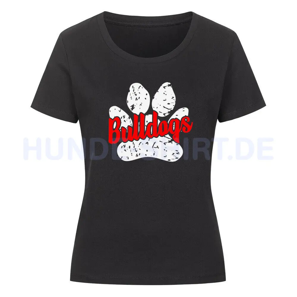 Premium Organic Damen-Shirt " OEB - Bulldogs" Schwarz – hunde-shirt.de