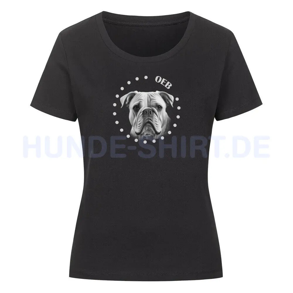 Premium Organic Damen-Shirt "OEB Rounded" Schwarz – hunde-shirt.de