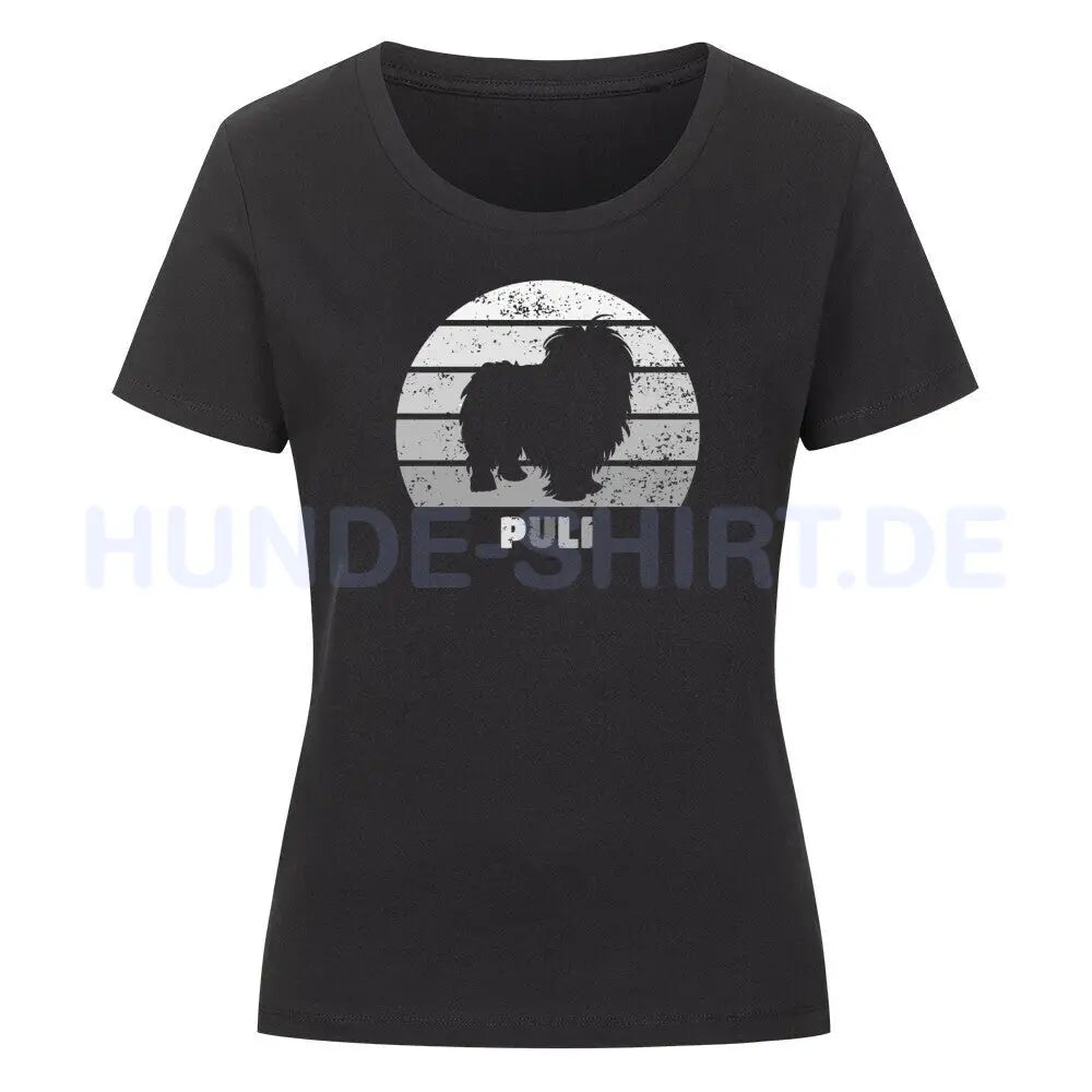 Premium Organic Damen-Shirt "Puli" Schwarz – hunde-shirt.de