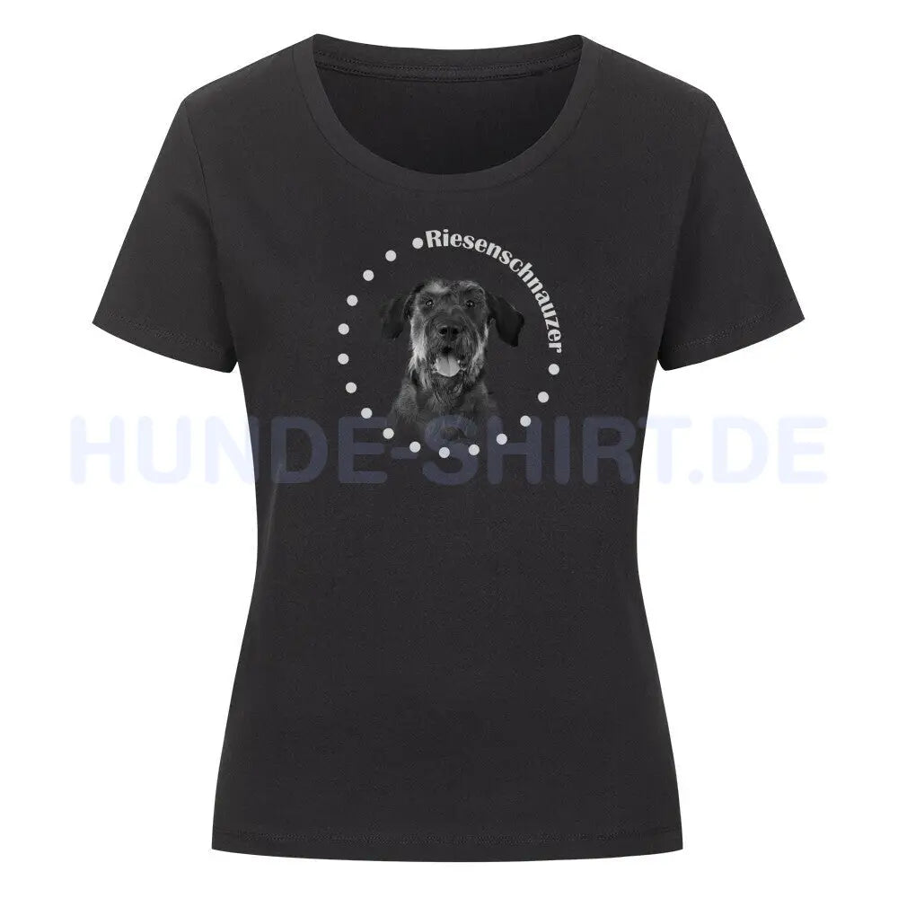 Premium Organic Damen-Shirt "Riesenschnauzer R 2" Schwarz – hunde-shirt.de