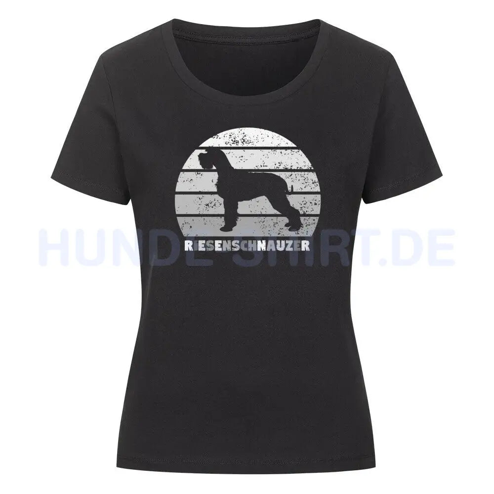 Premium Organic Damen-Shirt "Riesenschnauzer" Schwarz – hunde-shirt.de