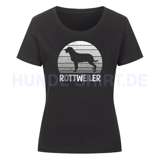 Premium Organic Damen-Shirt "Rottweiler" Schwarz – hunde-shirt.de