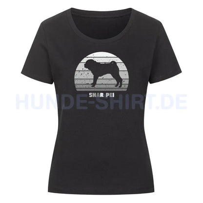 Premium Organic Damen-Shirt "Shar Pei" Schwarz – hunde-shirt.de