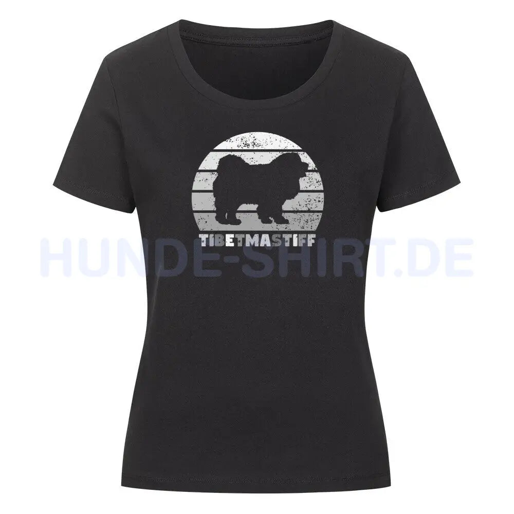 Premium Organic Damen-Shirt "Tibetmastiff" Schwarz – hunde-shirt.de