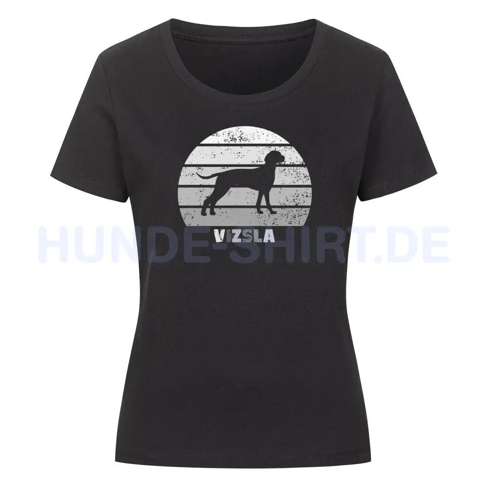 Premium Organic Damen-Shirt "Vizsla" Schwarz – hunde-shirt.de