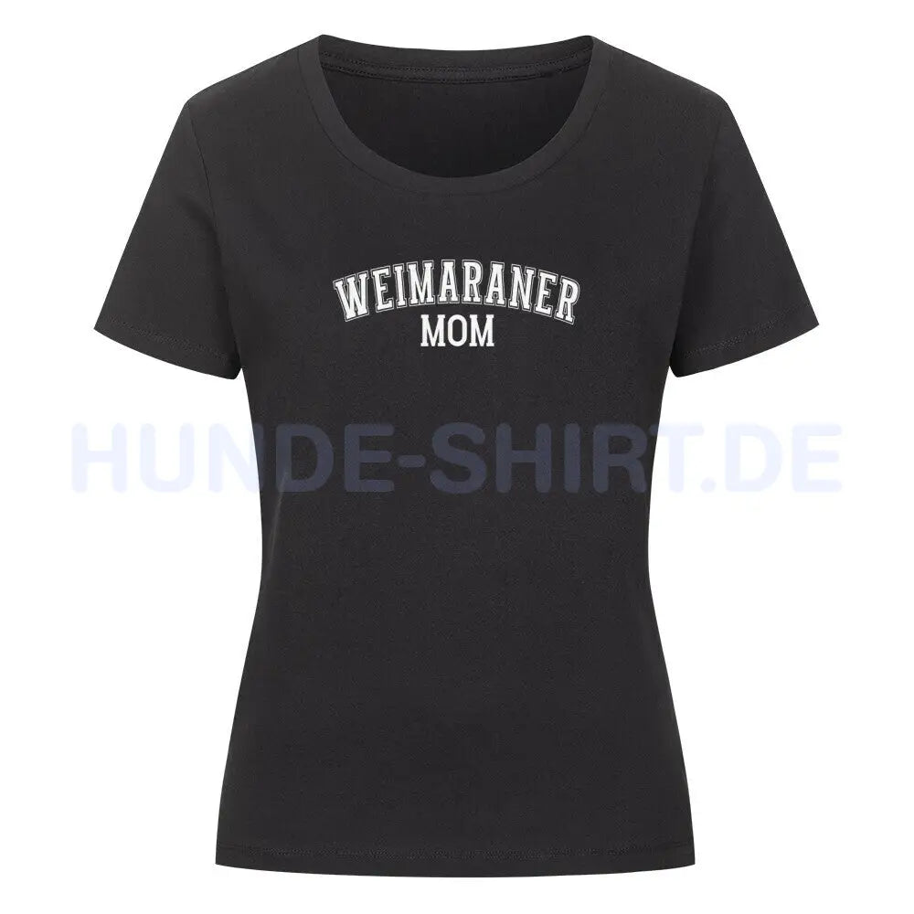 Premium Organic Damen-Shirt "Weimaraner - MOM" Schwarz – hunde-shirt.de