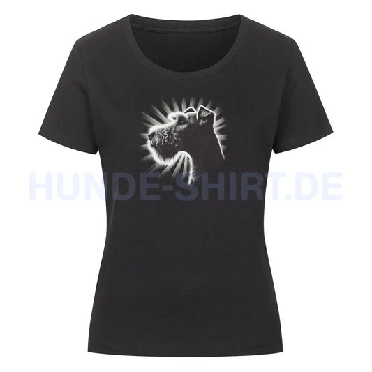 Premium Organic Damen-Shirt "Welsh Terrier - Shine" Schwarz – hunde-shirt.de