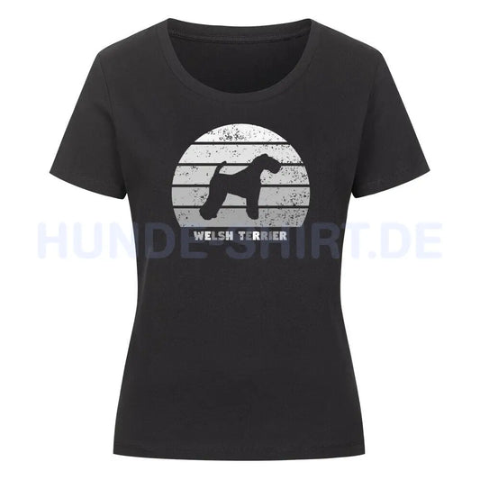 Premium Organic Damen-Shirt "Welsh Terrier" Schwarz – hunde-shirt.de