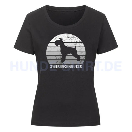 Premium Organic Damen-Shirt "Zwergschnauzer S" Schwarz – hunde-shirt.de