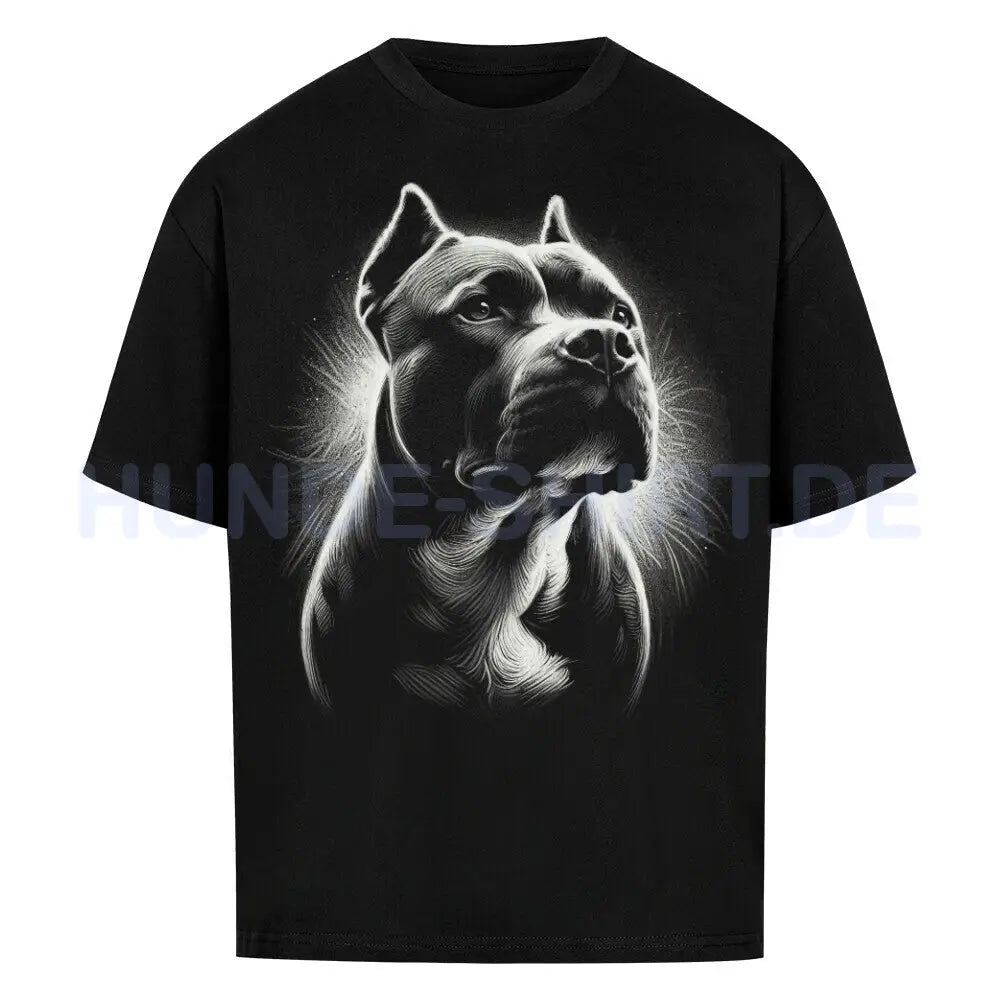 Premium Oversized Shirt "American Pit Bull Terrier" Schwarz – hunde-shirt.de