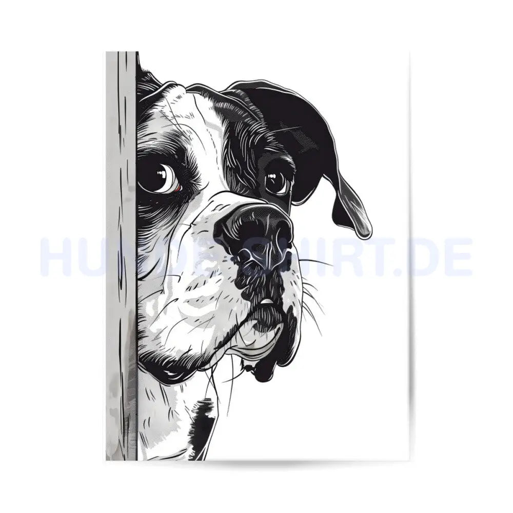 Premium Poster "Boxer Edition white" – hunde-shirt.de