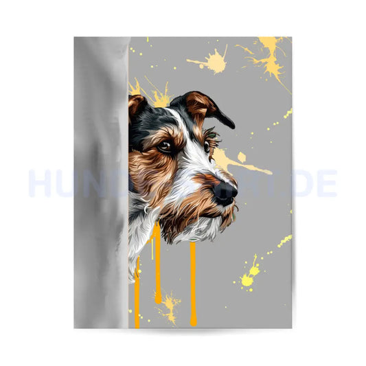 Premium Poster "Foxterrier Painted" – hunde-shirt.de