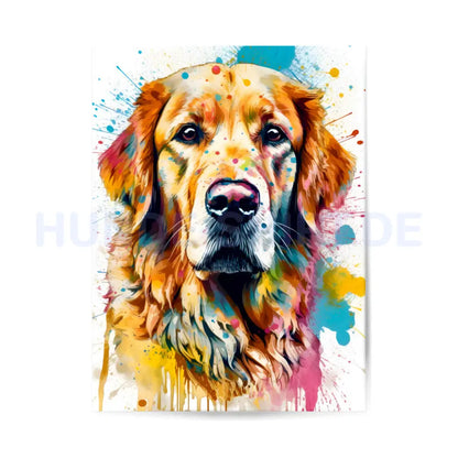 Premium Poster "Golden Retriever Paint" – hunde-shirt.de