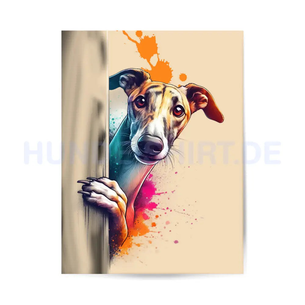 Premium Poster "Greyhound Wall" – hunde-shirt.de