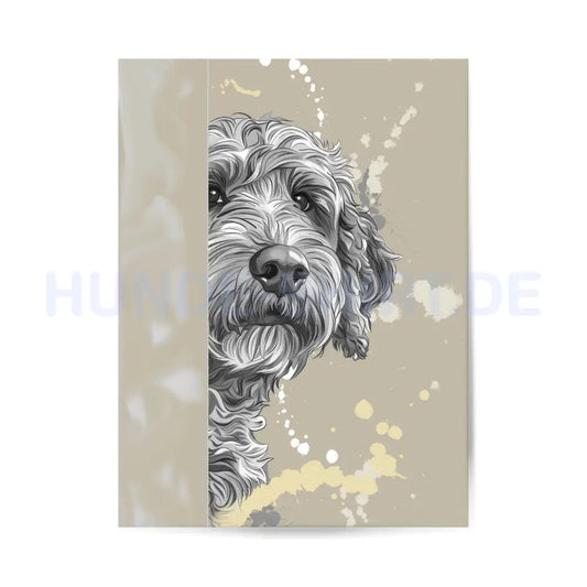 Premium Poster "Labradoodle grau" – hunde-shirt.de