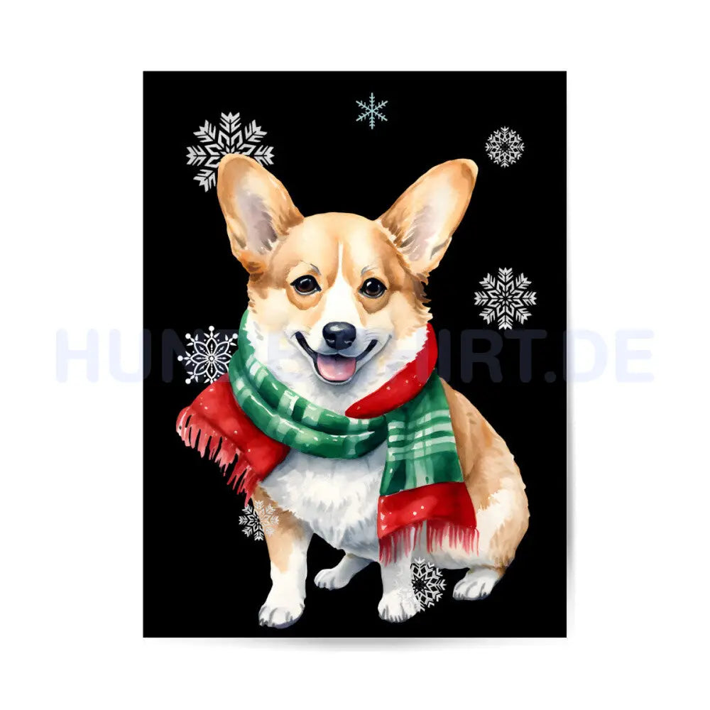 Premium Poster "Pembroke Welsh Corgi Winter" – hunde-shirt.de