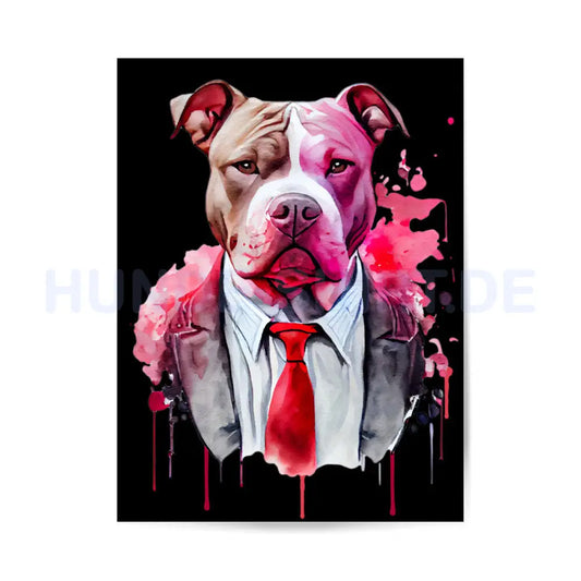 Premium Poster "Pit Bull- Paint" – hunde-shirt.de