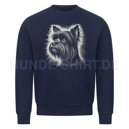 Premium Sweatshirt "Affenpinscher - Shine" Navy Blue – hunde-shirt.de