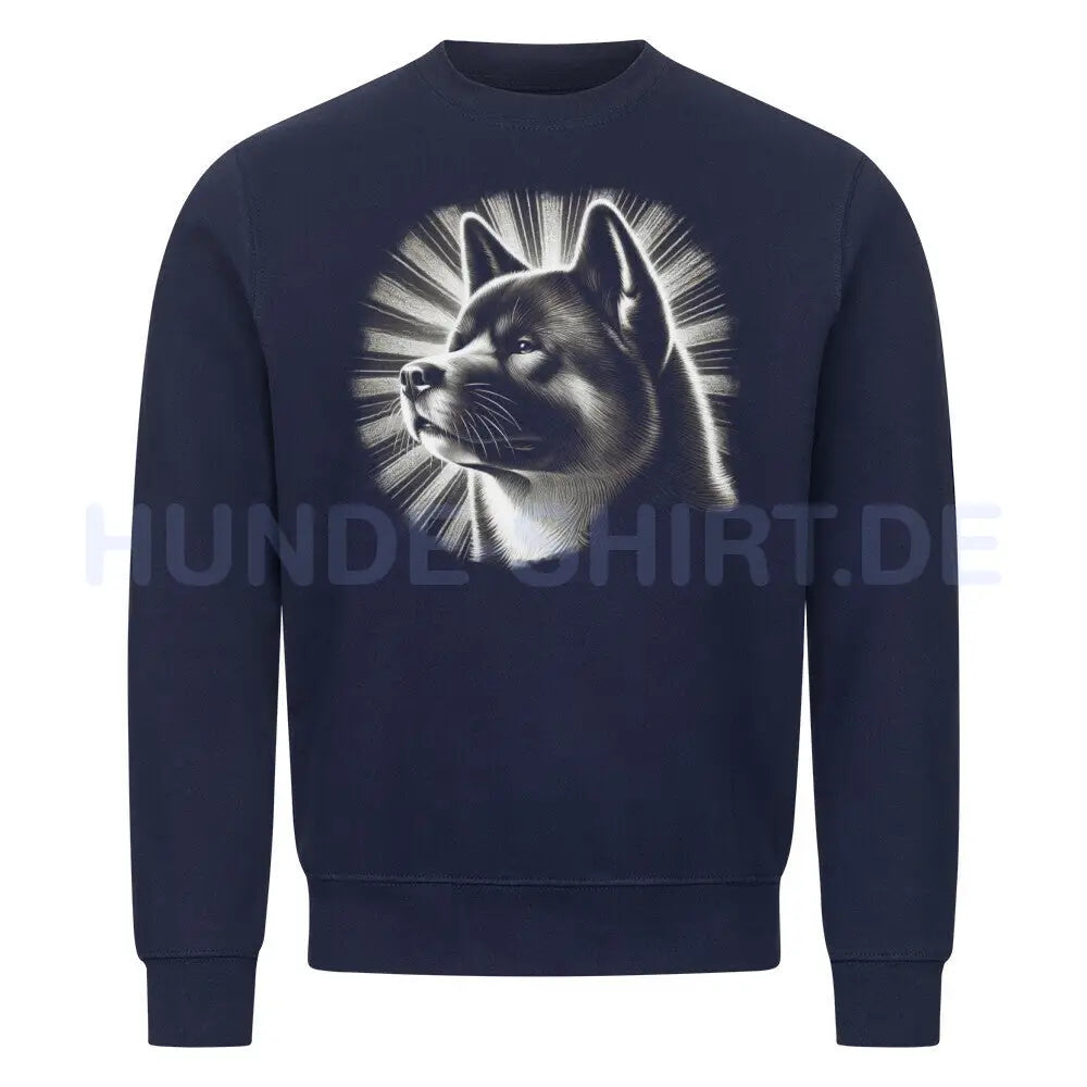 Premium Sweatshirt "Akita Inu - Shine" Navy Blue – hunde-shirt.de