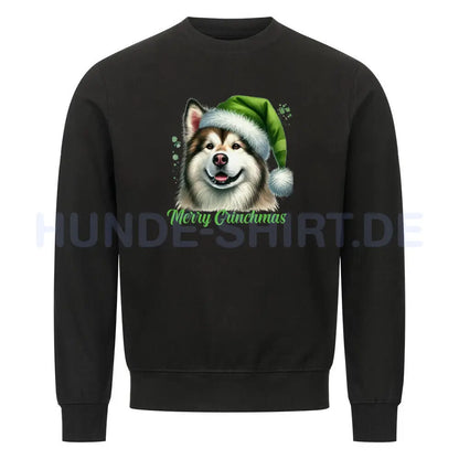 Premium Sweatshirt "Alaskan Malamute - Merry Grinchmas" Schwarz – hunde-shirt.de