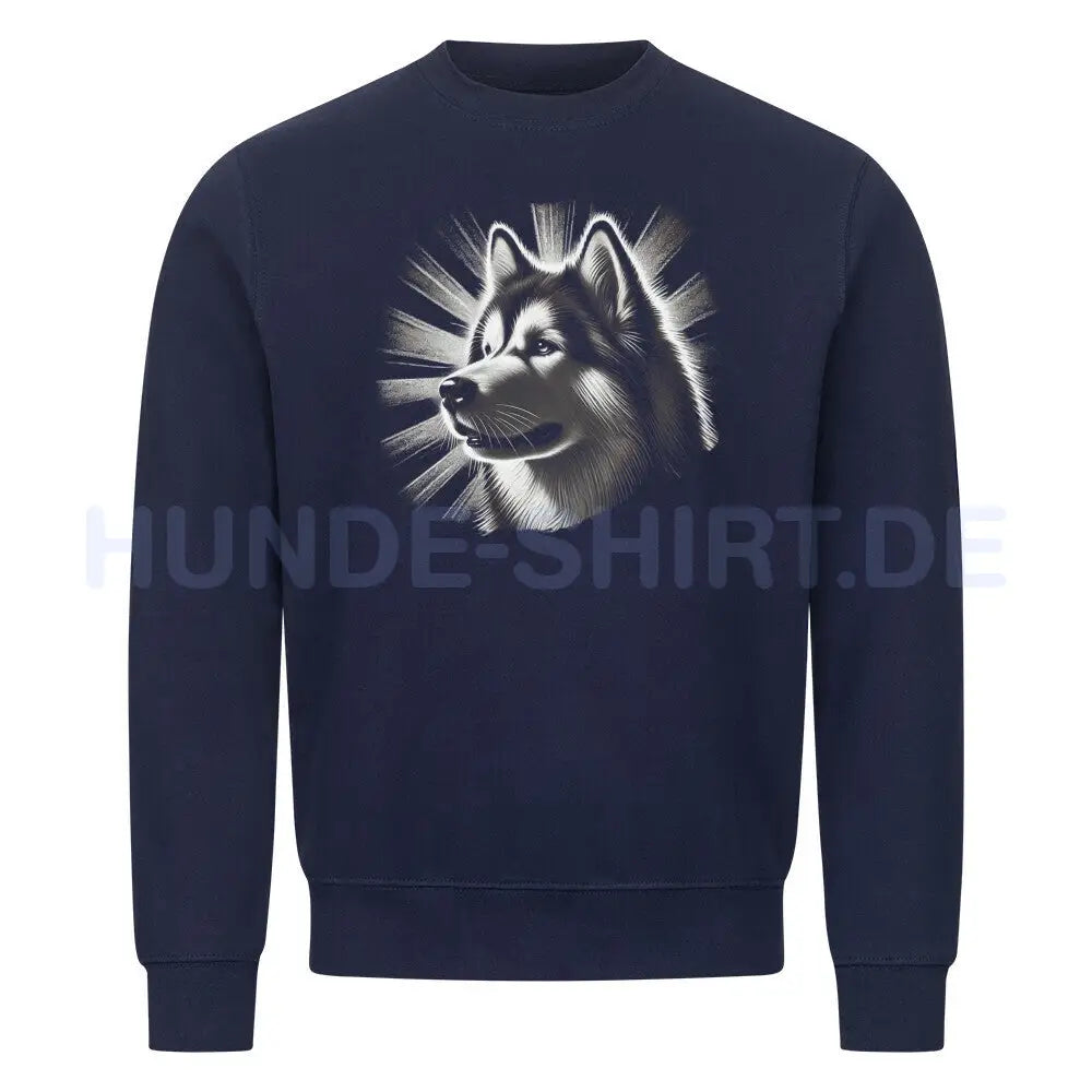 Premium Sweatshirt "Alaskan Malamute - Shine" Navy Blue – hunde-shirt.de