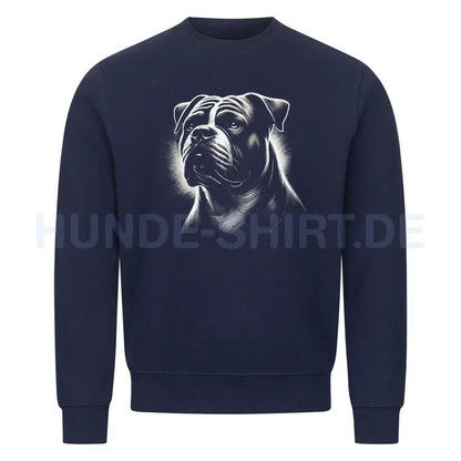 Premium Sweatshirt "American Bulldog Shine" Navy Blue – hunde-shirt.de