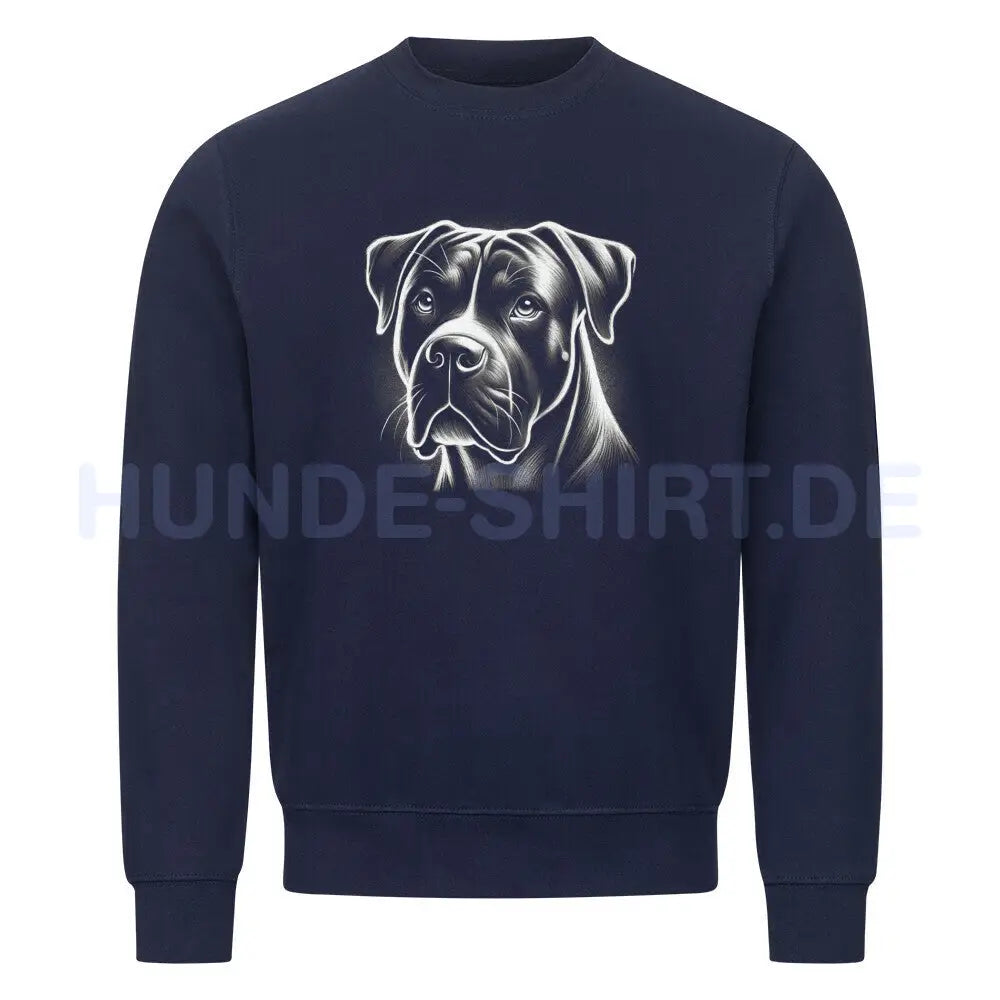 Premium Sweatshirt "American Bulldog - Shine" Navy Blue – hunde-shirt.de