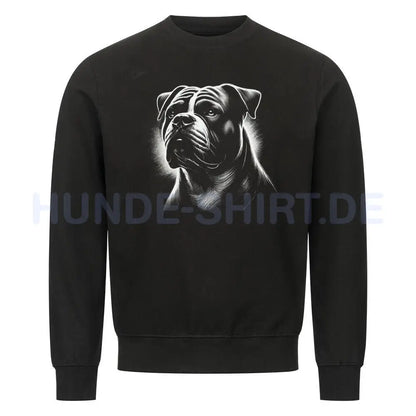 Premium Sweatshirt "American Bulldog Shine" Schwarz – hunde-shirt.de