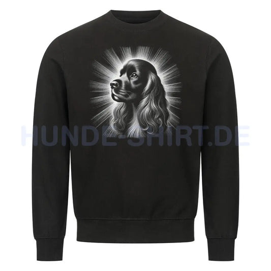 Premium Sweatshirt "American Cocker - Shine" Schwarz – hunde-shirt.de