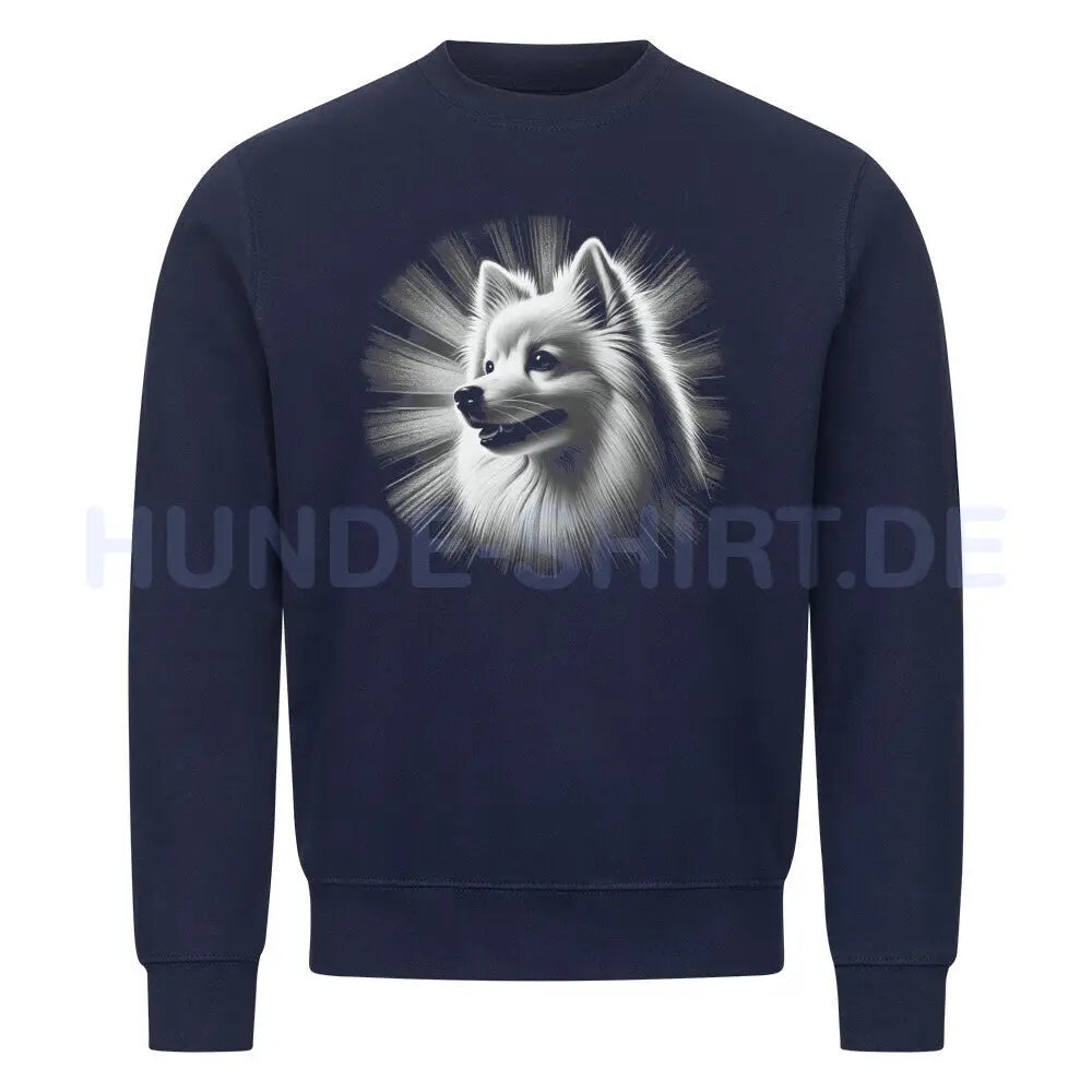 Premium Sweatshirt "American Eskimo - Bright" Navy Blue – hunde-shirt.de