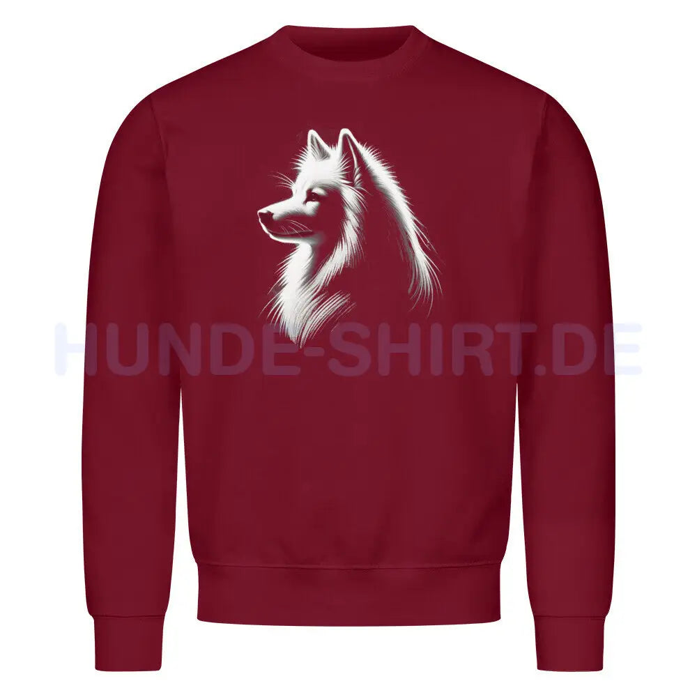 Premium Sweatshirt "American Eskimo Shine" Burgunder – hunde-shirt.de