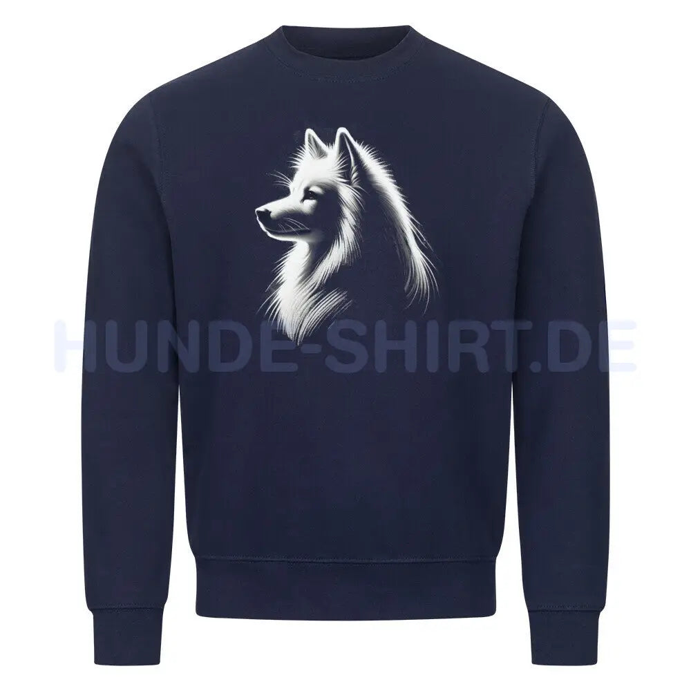 Premium Sweatshirt "American Eskimo Shine" Navy Blue – hunde-shirt.de