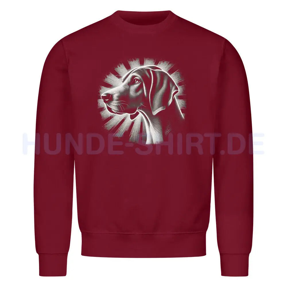 Premium Sweatshirt "American Foxhound - Shine" Burgunder – hunde-shirt.de