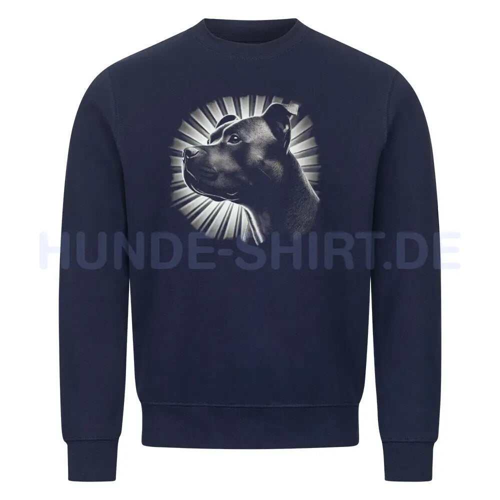 Premium Sweatshirt "AmStaff - Shine" Navy Blue – hunde-shirt.de