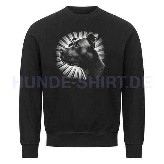 Premium Sweatshirt "AmStaff - Shine" Schwarz – hunde-shirt.de