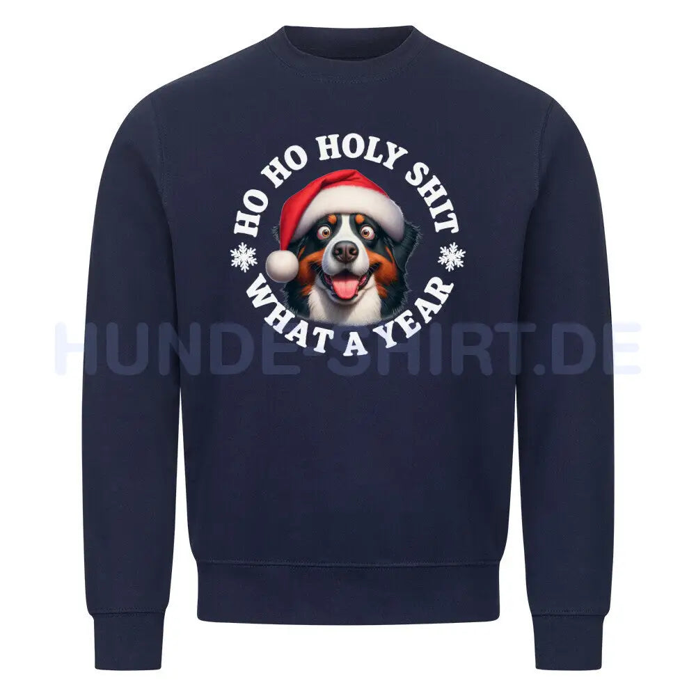 Premium Sweatshirt "Appenzeller Sennenhund - HO HO..." Navy Blue – hunde-shirt.de