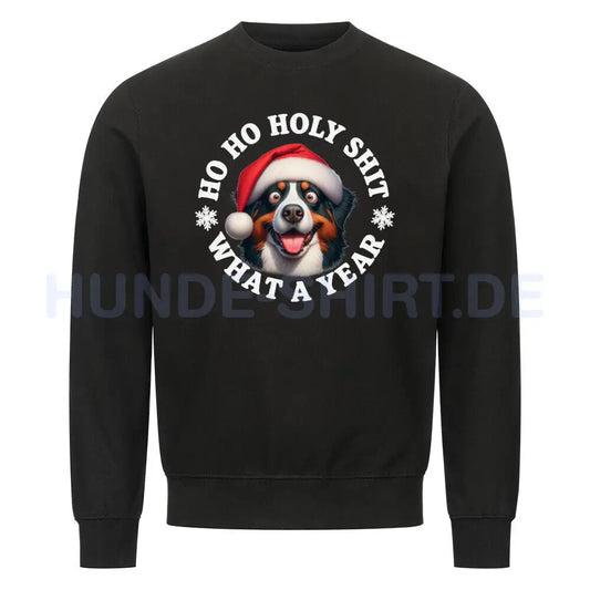 Premium Sweatshirt "Appenzeller Sennenhund - HO HO..." Schwarz – hunde-shirt.de