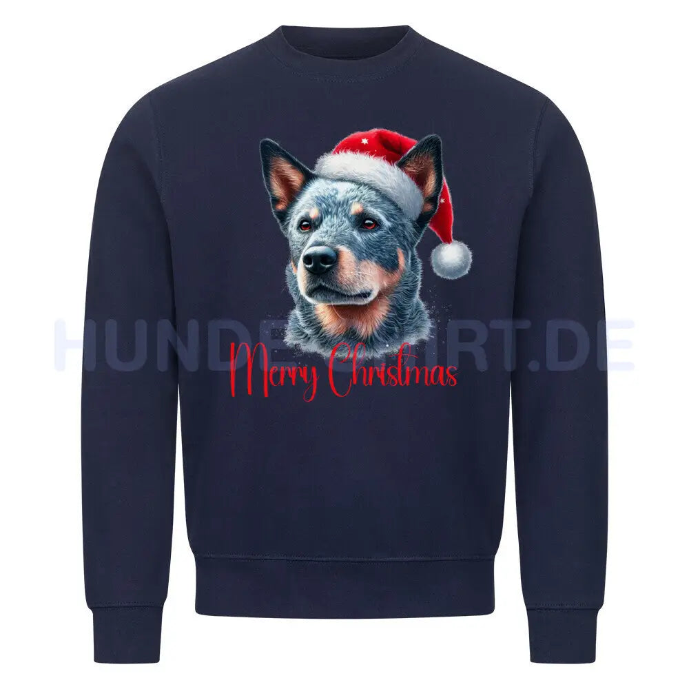 Premium Sweatshirt "Australian Cattle Dog - Merry Christmas" Navy Blue – hunde-shirt.de