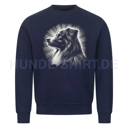 Premium Sweatshirt "Australian Shepherd - Bright" Navy Blue – hunde-shirt.de