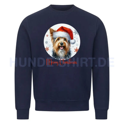 Premium Sweatshirt "Australian Terrier - Merry Christmas" Navy Blue – hunde-shirt.de