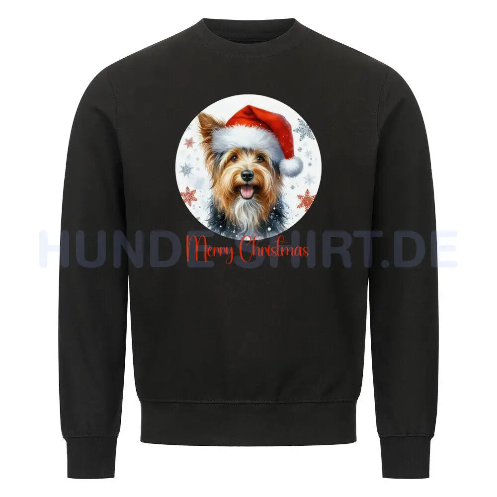 Premium Sweatshirt "Australian Terrier - Merry Christmas" Schwarz – hunde-shirt.de