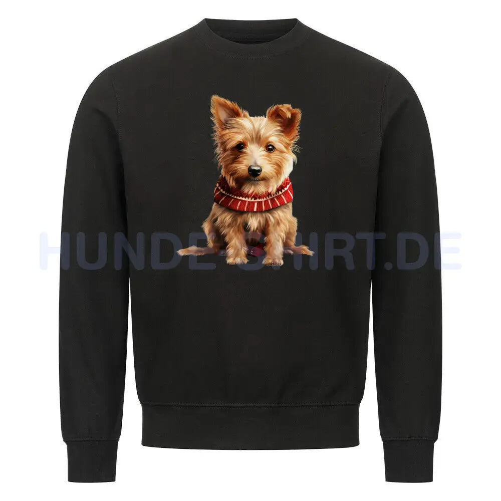 Premium Sweatshirt "Australian Terrier - Winter" Schwarz – hunde-shirt.de