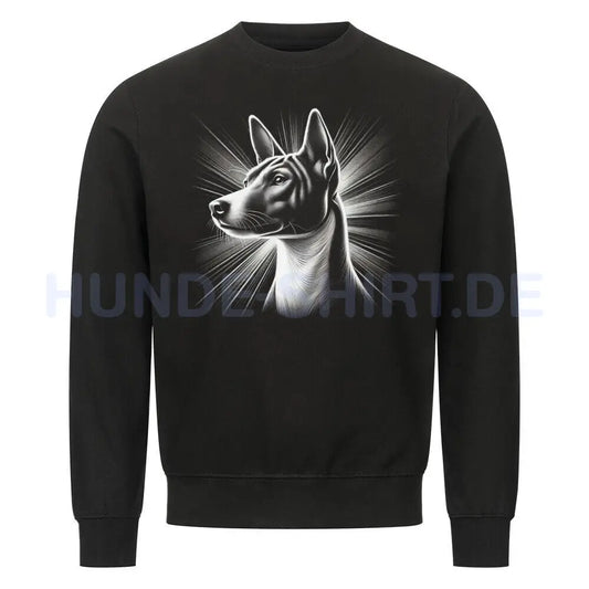 Premium Sweatshirt "Basenji - Shine" Schwarz – hunde-shirt.de