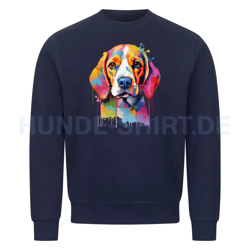 Premium Sweatshirt "Beagle Paint" Navy Blue – hunde-shirt.de