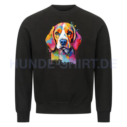 Premium Sweatshirt "Beagle Paint" Schwarz – hunde-shirt.de