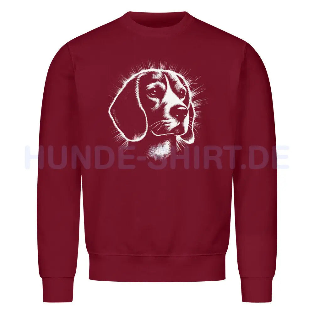 Premium Sweatshirt "Beagle SHINE" Burgunder – hunde-shirt.de